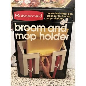 Vtg Rubbermaid Broom & Mop Holder 1981 Wall Gold New In Box 13.25x2.75x9.75 USA